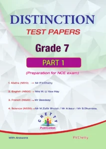 Grade 7 - Test Papers Part 1 (NCE) - Distinction - Chetty