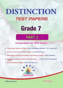 Grade 7 - Test Papers Part 2 - Distinction - Chetty