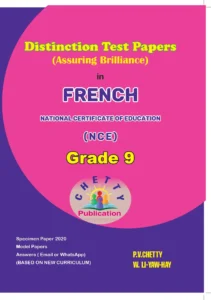 Grade 9 - French (NCE) - Distinction - Chetty